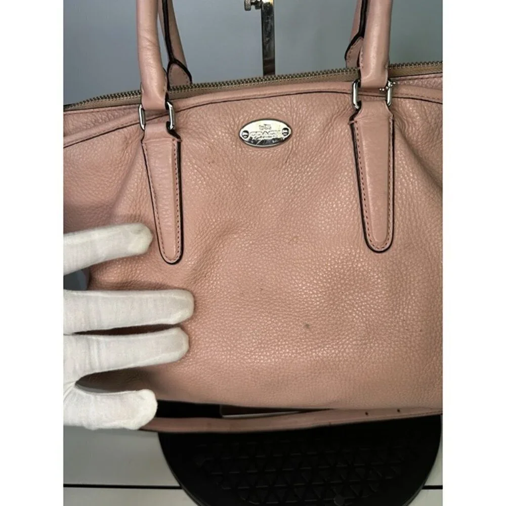 Coach Morgan Satchel Pink Pebbled Leather Shoulder Bag